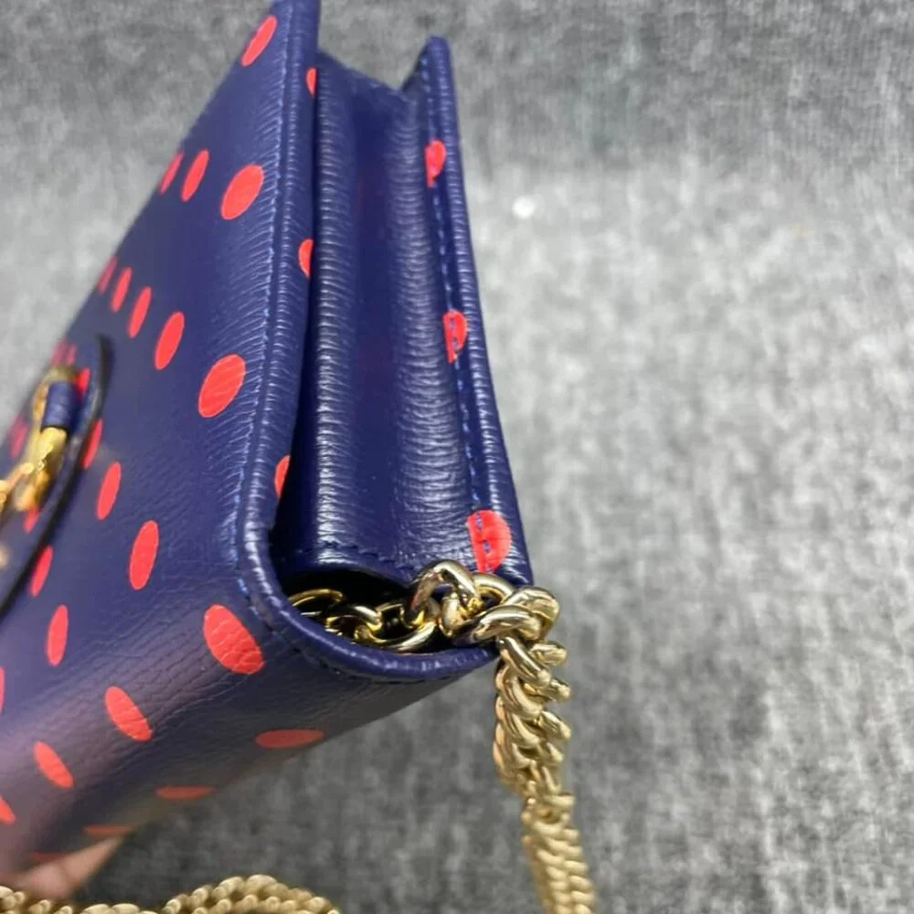 100% Authentic GUCCI Horsebit 1955 Chain Wallet Leather Shoulder Bag - Picture 4 of 13